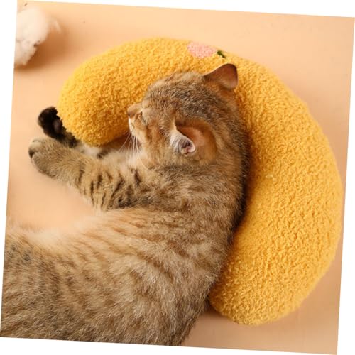 TOBBOMEY 2 Stück Teiliges U förmiges Katzen Nackenkissen aus Angenehm Atmungsaktives Kuschelkissen für Kleine Katzen und Haustiere Tiefschlafunterstützend Warm und Hautfreundlich Geeignet von TOBBOMEY