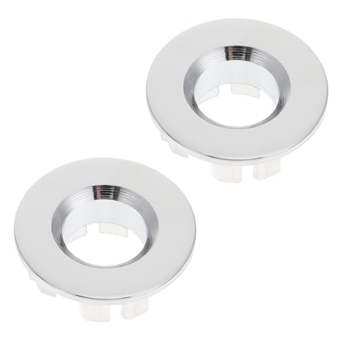 TOBBOMEY 2 Stück Teiliges Waschbecken Überlaufring aus Langlebigem Vollkupfer in Silber Dekorativer Überlaufabdeckung Zubehör für Badezimmer Waschtisch Praktisch und Korrosionsbeständig TOBBOMEY 2 Stück Teiliges Waschbecken Überlaufring aus Langlebigem Vollkupfer in Silber Dekorativer Überlaufabdeckung Zubehör für Badezimmer Waschtisch Praktisch und Korrosionsbeständig von TOBBOMEY