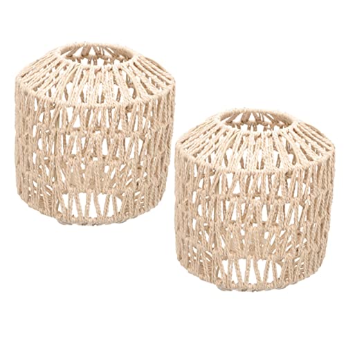 TOBBOMEY 2 Stück Teiliges Woven Lamp Shade Deckenlampenschirm im Chinesischen Stil Leichte Langlebige Rustikale Hängelampe Installieren für Wohnzimmer Esszimmer Schlafzimmer Vielseitig TOBBOMEY 2 Stück Teiliges Woven Lamp Shade Deckenlampenschirm im Chinesischen Stil Leichte Langlebige Rustikale Hängelampe Installieren für Wohnzimmer Esszimmer Schlafzimmer Vielseitig von TOBBOMEY