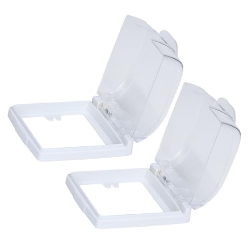 TOBBOMEY 2 Stück Transparente Türklingel Abdeckung Regenfest Selbstklebend Schutz Outdoor für Fingerprint Geräte Zugangskontrolle und Türglocke von TOBBOMEY