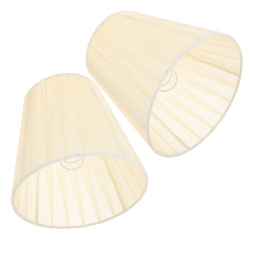 TOBBOMEY 2 Stück Transparente aus Lichtdurchlässigem Gauze material Einsetzbar für Decken Wand Stehlampen Einfach zu Befestigen Langlebiger Lampenschirm in Beige von TOBBOMEY