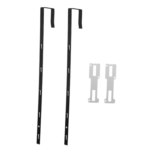 TOBBOMEY 2 Stück Verstellbarer Türspiegelhaken Metall Einstellbaren Haken Robuste Türhalterung für Spiegel und Kleidung Einfache Montage für Zuhause und Ankleidezimmer von TOBBOMEY