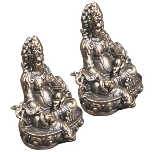 TOBBOMEY 2 Stück Vintage Buddha Figur Messing Dekorative Skulptur für Wohnzimmer und Büro Langlebige Kupferkunst Desktop Deko für Wohlstand und Glück Handgefertigte Buddhistische Statue TOBBOMEY 2 Stück Vintage Buddha Figur Messing Dekorative Skulptur für Wohnzimmer und Büro Langlebige Kupferkunst Desktop Deko für Wohlstand und Glück Handgefertigte Buddhistische Statue von TOBBOMEY