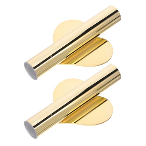TOBBOMEY 2 Stück Wandvase aus Eisen Selbstklebender Goldener Metallblumenschlauch mit Herzform Kleine Dekorative Wandblumenhalter für Frische und Künstliche Pflanzen Einfache Befestigung von TOBBOMEY