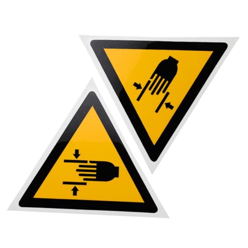TOBBOMEY 2 Stück Warnhinweis Handquetschung Aufkleber Selbstklebend Langlebig für Werkstatt Lager Schule mit Deutlichem Muster und Hoher Sichtbarkeit Sicherheitsetiketten TOBBOMEY 2 Stück Warnhinweis Handquetschung Aufkleber Selbstklebend Langlebig für Werkstatt Lager Schule mit Deutlichem Muster und Hoher Sichtbarkeit Sicherheitsetiketten von TOBBOMEY