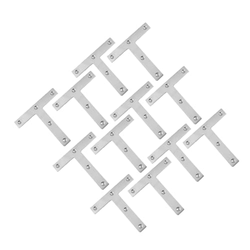 TOBBOMEY 20 Stück 20 teiliges T förmiges Flachwinkel Verbindungsset aus verstärktem Stahl mit versenkten Löchern zur stabilen Möbelverstärkung für Ablagen und Tische T4 80mm TOBBOMEY 20 Stück 20 teiliges T förmiges Flachwinkel Verbindungsset aus verstärktem Stahl mit versenkten Löchern zur stabilen Möbelverstärkung für Ablagen und Tische T4 80mm von TOBBOMEY