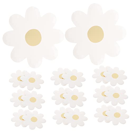 TOBBOMEY 20 Stück Einweg Papierplatten Blumenform Festliche Pappteller für Picknick Kindergeburtstag und Partys Dekorativ und Praktisch aus Hochwertigem Papier von TOBBOMEY