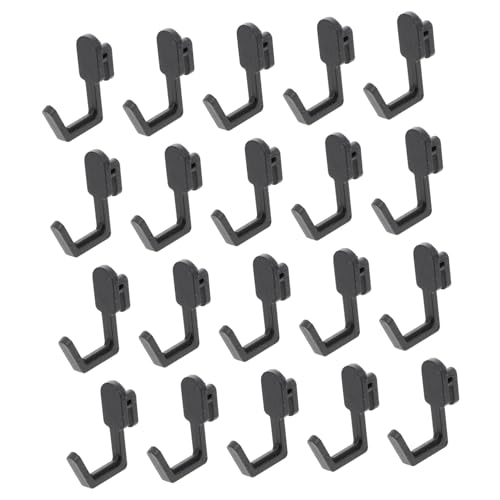 TOBBOMEY 20 Stück Teiliges Kunststoff Pegboard Haken J förmige Werkzeugwand Haken Wiederverwendbar und Flexibel für Küche Werkstatt Garage und Haushalt Stabile Aufbewahrung und Ordnung von TOBBOMEY