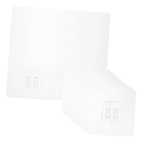 TOBBOMEY 20 Stück Teiliges Selbstklebendes Duschregal Transparentem Edelstahl Starker Haftung Wiederverwendbar für Handtuchhaken Küchen Badaufbewahrung ohne Bohren Geeignet von TOBBOMEY