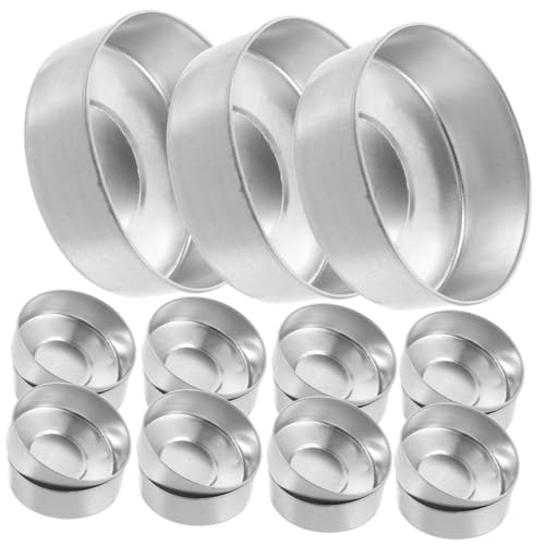 TOBBOMEY 250 Stück Aluminium Teelichtbecher Silber Leere Kerzendosen aus Metall Teelichthalter zum Kerzengießen DIY Kerzenherstellung Große Menge für Dekoration und Bastelprojekte von TOBBOMEY