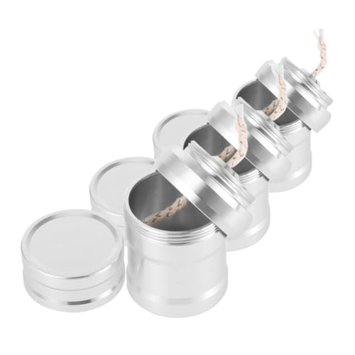 TOBBOMEY 3 STÜCKE Teiliges Tragbare Mini Aluminium Lampe Alkoholbrenner für Camping Picknick Wandern und Laboranwendungen Effizientes Heizgerät Kompakt und Wiederverwendbar von TOBBOMEY