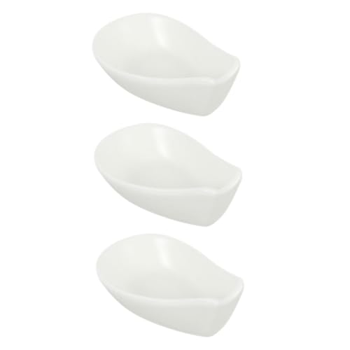 TOBBOMEY 3 Stück Keramik Löffelhalter Stabiles Multifunktionales Küchenutensilien Suppenlöffel rest Spülmaschinenfest Geeignet für Haushalt und Restaurant Hygienisch und Elegant von TOBBOMEY