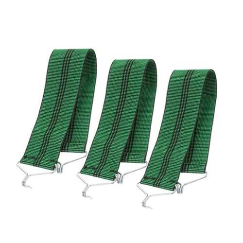 TOBBOMEY 3 Stück Lounge Chair Verstärkungsriemen Teiliges Reparaturset für Gartenstühle und Klappstühle Langlebige Ersatzkordeln für Outdoor Liegestuhl Metall Verbindungsclips zur von TOBBOMEY
