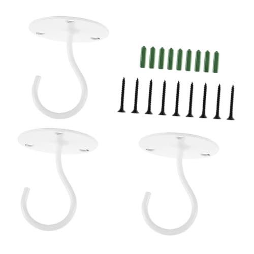 TOBBOMEY 3 Stück Robuste Weiße Deckenhaken Für Hängende Pflanzen Balkon Wand Befestigung Stabile Pflanzhalterung TOBBOMEY 3 Stück Robuste Weiße Deckenhaken Für Hängende Pflanzen Balkon Wand Befestigung Stabile Pflanzhalterung von TOBBOMEY