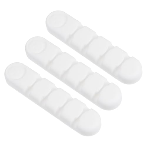 TOBBOMEY 3 Stück Selbstklebende Kabelhalter aus langlebigem Material Niedliche Bären Design Kabelorganizer für Schreibtisch Geeignet für Daten und Verbindungskabel Einfache Montage auf von TOBBOMEY