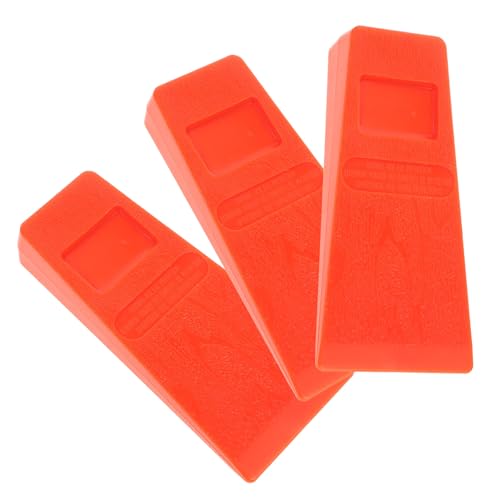 TOBBOMEY 3 Stück Teiliges Baumfällkeile mit Spitzen Spitzen Orange Holzspaltkeile für Sicheres Baumfällen Robustes Forstwerkzeug zur Kontrolle der Fallrichtung und Schutz der Motorsäge von TOBBOMEY