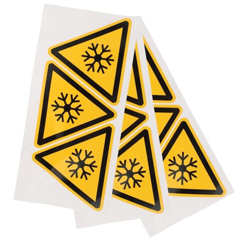 TOBBOMEY 3 Stück Teiliges Niedrige Temperatur Selbstklebende Warnetiketten für Industrieausrüstung Einfach Anzubringen Robust Geeignet für Lager und Elektrische Schalttafeln von TOBBOMEY