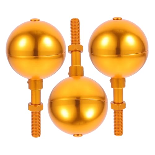 TOBBOMEY 3 Stück Teiliges Outdoor Flaggenmast Aluminium Kugel Topper Wetterfester Hochglänzender Finial für Flaggenmasten Einfache Langlebiges Design für und Private Bereiche von TOBBOMEY
