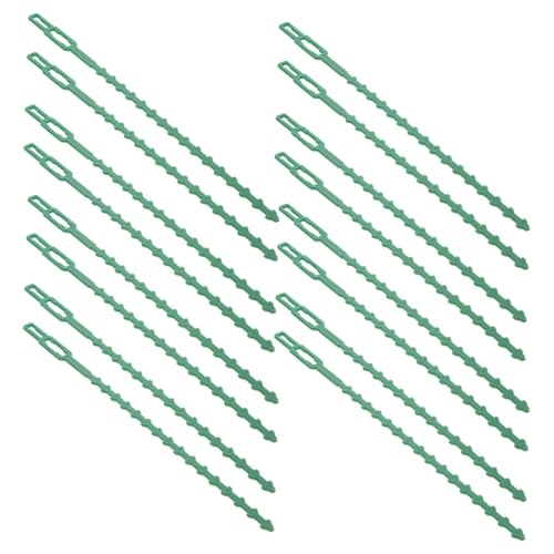TOBBOMEY 30 Stück Teiliges Grüne Selbstsichernde Nylon Kabelbinder Lang Robuste Drahtbinder mit Fischgrätenstruktur für Garten Büro Werkstatt und Kabelmanagement von TOBBOMEY