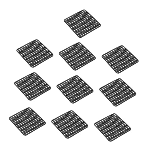 TOBBOMEY 30 Stück Teiliges Kunststoff Blumentopf Mesh Pad Atmungsaktive Drainage Unterlage Quadratische Pflanzgefäß Schutzmatte Verhindert Bodenaustritt für Garten Bonsai und Anzuchttöpfe von TOBBOMEY