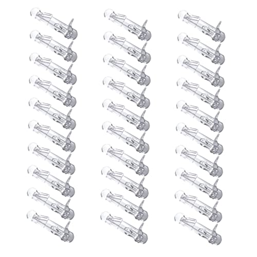 TOBBOMEY 30 Stück Teiliges Transparentes Regalhalter Robustem Kunststoff Einstellbare Rutschfeste Halteclips für Glas Holzregalböden Einfache Montage ohne Schrauben für Schränke Vitrinen von TOBBOMEY