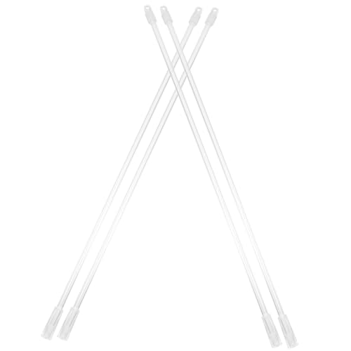 TOBBOMEY 4 Sätze Transparente Jalousienstäbe mit Haken Leichte Gardinenstangen mit Ergonomischem Griff für Senkrechte Jalousien und Vorhänge Praktisches Zubehör für Wohn Arbeitsräume von TOBBOMEY