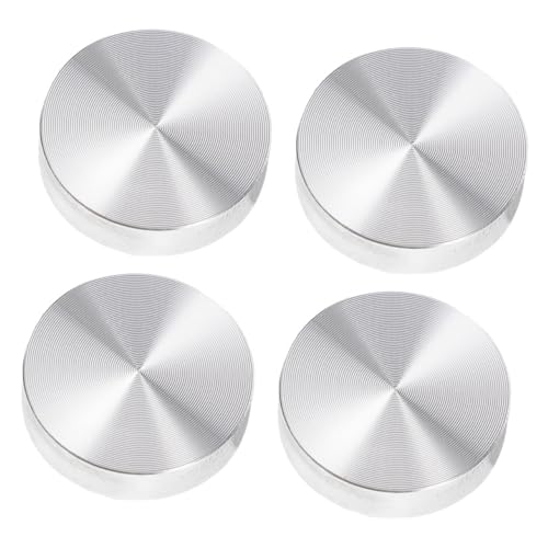 TOBBOMEY 4 Stck Teiliges Runde Aluminiumlegierung Scheibenadapter für Glastisch und Kaffeetisch Robuste Metall Disc Halterung Vielseitig Einsetzbar für Teetisch und Vitrine Einfach zu von TOBBOMEY