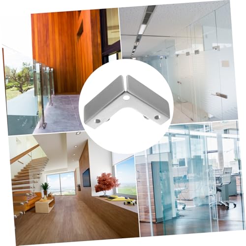 TOBBOMEY 4 Stück Edelstahl Förmige Glasklemme Teiliges für Geländer Möbelbefestigung Verstellbare Halterung ohne Bohren Stabile Eckklammer für Rahmenlose Glasplatten und Duschtüren TOBBOMEY 4 Stück Edelstahl Förmige Glasklemme Teiliges für Geländer Möbelbefestigung Verstellbare Halterung ohne Bohren Stabile Eckklammer für Rahmenlose Glasplatten und Duschtüren von TOBBOMEY