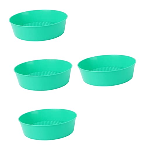TOBBOMEY 4 Stück Gartensieb Schmutzsieb Bodensiebpfanne Bodensieb Bodensieb Filter Sandsieb Sieb Gartenpflanzen Gartensieb Großes Sieb Kunststoff Grün von TOBBOMEY
