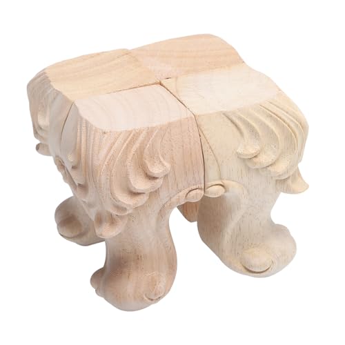 TOBBOMEY 4 Stück Massive Holz möbelfüße Geschnitzte Robuste Möbelbeine aus Gummibaum Stabile Sofafüße und Tischbeine Erhöhte Möbelhöhe für Einfache Reinigung Vintage Stil TOBBOMEY 4 Stück Massive Holz möbelfüße Geschnitzte Robuste Möbelbeine aus Gummibaum Stabile Sofafüße und Tischbeine Erhöhte Möbelhöhe für Einfache Reinigung Vintage Stil von TOBBOMEY