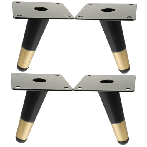 TOBBOMEY 4 Stück Metallmöbelfüße Schräg Kegelförmig aus Stabilem Eisen Robuste Ersatzsofa und Schrankbeine rutschfeste Langlebige Couch und Kommodenfüße für Vielseitige Möbelanwendung von TOBBOMEY