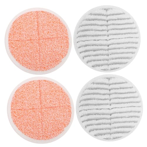 TOBBOMEY 4 Stück Mikrofaser Dampfreiniger Ersatzbezüge mit Starkem Wasseraufnahmevermögen und Geruchsentfernung Kompatibel mit Bissell Steam Mop für Holz Fliesen Vinyl und Marmor Waschbar von TOBBOMEY