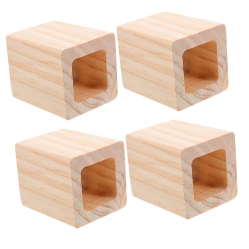 TOBBOMEY 4 Stück Möbelerhöhung aus Holz Möbelbeine Riser für Bett Sofa Tisch Stuhl Verstellbar Ergonomisch Mehr Stauraum Schlichtes Design von TOBBOMEY