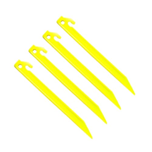 TOBBOMEY 4 Stück Pack Camping Zelt Heringe Robuste Abs Bodenanker Sturmsicher für Outdoor für Zelte Pavillons und Stranddecken von TOBBOMEY