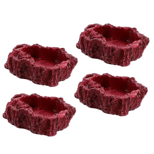 TOBBOMEY 4 Stück Reptilien Futter und Wassernapf aus Strapazierfähigem Harz rutschfest Robust für Schildkröten Eidechsen Terrarien Einfach zu Reinigen Spill Resistent TOBBOMEY 4 Stück Reptilien Futter und Wassernapf aus Strapazierfähigem Harz rutschfest Robust für Schildkröten Eidechsen Terrarien Einfach zu Reinigen Spill Resistent von TOBBOMEY