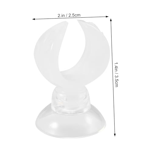 TOBBOMEY 4 Stück Teiliges Aquarium Saugnapf Clip mit Schlauchhalter Weiß Innendurchmesser Einfach zu Befestigen Schadstofffrei Geeignet für Glas Acrylaquarien zur Ordentlichen Fixierung von TOBBOMEY