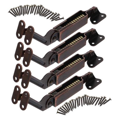 TOBBOMEY 4 Stück Teiliges Box Scharniere aus Eisen Rostfreie Deckelstützscharniere Stabile Unterstützung für Kisten Schränke und Truhen Sicherer Langsamer Deckelverschluss Einsetzbar von TOBBOMEY
