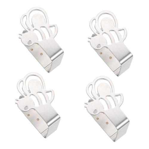 TOBBOMEY 4 Stück Teiliges Edelstahl Tischdecken Clips rutschfeste Tischdecke Halter Bienenförmige Fixierklammern Robust und Langlebig Geeignet für Gartenmöbel und Outdoor Tische TOBBOMEY 4 Stück Teiliges Edelstahl Tischdecken Clips rutschfeste Tischdecke Halter Bienenförmige Fixierklammern Robust und Langlebig Geeignet für Gartenmöbel und Outdoor Tische von TOBBOMEY
