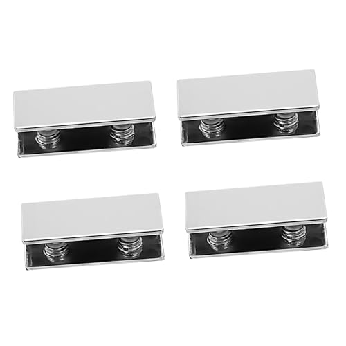 TOBBOMEY 4 Stück Teiliges Glasregalhalterung Verstellbare Glasklemmen aus Langlebiger Rostfreier Zinklegierung Robuste Metallstruktur für Dicke Glasscheiben Inklusive Schrauben zur TOBBOMEY 4 Stück Teiliges Glasregalhalterung Verstellbare Glasklemmen aus Langlebiger Rostfreier Zinklegierung Robuste Metallstruktur für Dicke Glasscheiben Inklusive Schrauben zur von TOBBOMEY