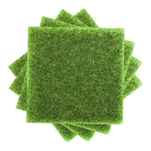 TOBBOMEY 4 Stück Teiliges Kunstrasen Simulation Turf für Mini Garten Landschaftsdekoration Grüner Dichter Grasmatten Ornament Wetterfest für Innen und Außenbereich TOBBOMEY 4 Stück Teiliges Kunstrasen Simulation Turf für Mini Garten Landschaftsdekoration Grüner Dichter Grasmatten Ornament Wetterfest für Innen und Außenbereich von TOBBOMEY