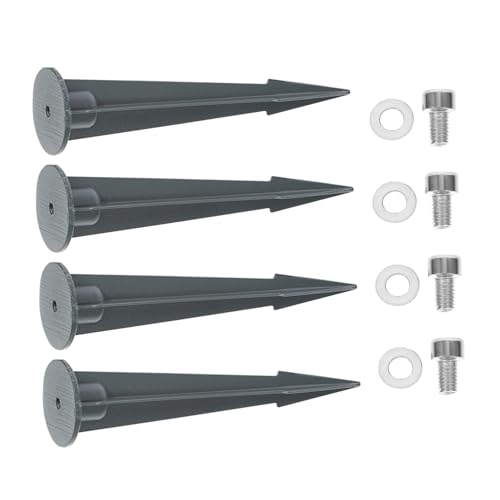 TOBBOMEY 4stücke Ersatz Erdspieße Für Solarlichter Robuste Aluminium-stützen Für Gartenleuchten Windresistent Und Langlebig Für Outdoor-einsatz von TOBBOMEY
