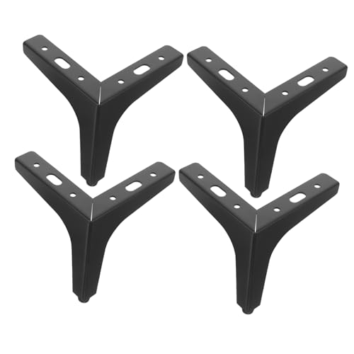 TOBBOMEY 4 Stück Teiliges Möbelstützfuß Robustem Dreieckige Möbelbeine Passend für Sofa Bett Couchtisch und Tv Schrank Einfache Montage Modernes Design in Mattem Schwarz von TOBBOMEY