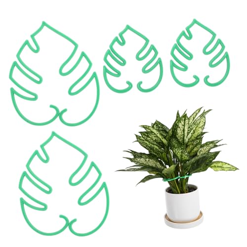 TOBBOMEY 4 Stück Teiliges Monstera förmiges Pflanzenstützsystem Stabiler Pflanzenhalter mit Mehreren Steckplätzen für Innen Außenpflanzen zur Sicheren Pflanzenstammstütze und Gesundem von TOBBOMEY