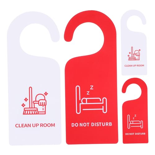 TOBBOMEY 4 Stück Teiliges PVC Türschild Doppelseitig Bedruckt mit Zimmer nicht stören und Zimmer Reinigen für Hotel Motel und Büro Langlebiges Verschleißfestes Design Modernes Dekor TOBBOMEY 4 Stück Teiliges PVC Türschild Doppelseitig Bedruckt mit Zimmer nicht stören und Zimmer Reinigen für Hotel Motel und Büro Langlebiges Verschleißfestes Design Modernes Dekor von TOBBOMEY