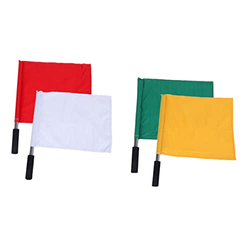 TOBBOMEY 4 Stück Teiliges Schiedsrichter Fahnen aus Edelstahl mit Schwammgriff Leichte Signal Renn-flaggen für Linienrichter bei Fußball und Leichtathletik Outdoor Geeignet TOBBOMEY 4 Stück Teiliges Schiedsrichter Fahnen aus Edelstahl mit Schwammgriff Leichte Signal Renn-flaggen für Linienrichter bei Fußball und Leichtathletik Outdoor Geeignet von TOBBOMEY