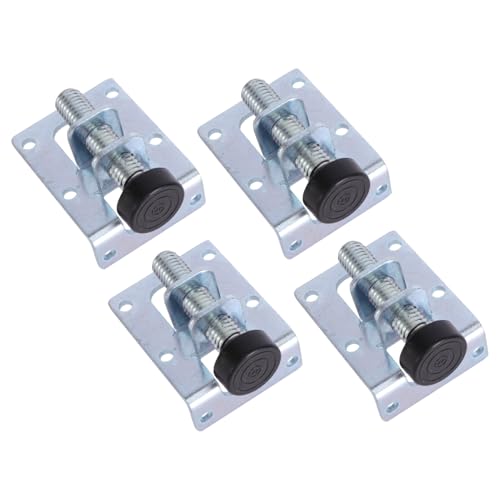 TOBBOMEY 4 Stück Teiliges Verstellbare Möbelbeine aus Weiß Verzinktem Stahl Stabile Nivellierfüße für Schränke Tische und Sofas Robuste Metallmöbelfüße für Bodenausgleich und Schutz von TOBBOMEY