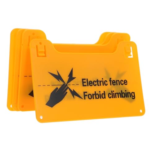 TOBBOMEY 4 Stück Teiliges Warnschild Elektrozaun Wetterfestes Sicherheitszeichen mit Klarer Schrift und Vorgebohrten Löchern für Einfache Montage Zäunen Toren und Wänden TOBBOMEY 4 Stück Teiliges Warnschild Elektrozaun Wetterfestes Sicherheitszeichen mit Klarer Schrift und Vorgebohrten Löchern für Einfache Montage Zäunen Toren und Wänden von TOBBOMEY