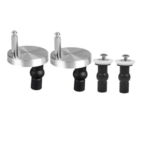 TOBBOMEY 4 Stück Toilettensitz Scharniere Set Teilig Edelstahl Befestigungsschrauben mit Expansionsdübeln Schnellverschluss für Wc Sitz Reparatur und Montage von TOBBOMEY