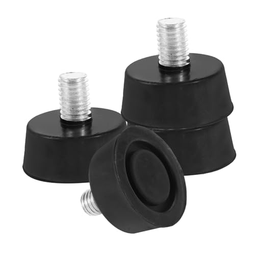 TOBBOMEY 4 Stück Verstellbare Gummifüße für Möbel Schwerlast Stellfüße mit Schrauben rutschfeste Bodenschoner für Stühle Schränke Geräuschdämpfend Stoßabsorbierend Langlebig von TOBBOMEY