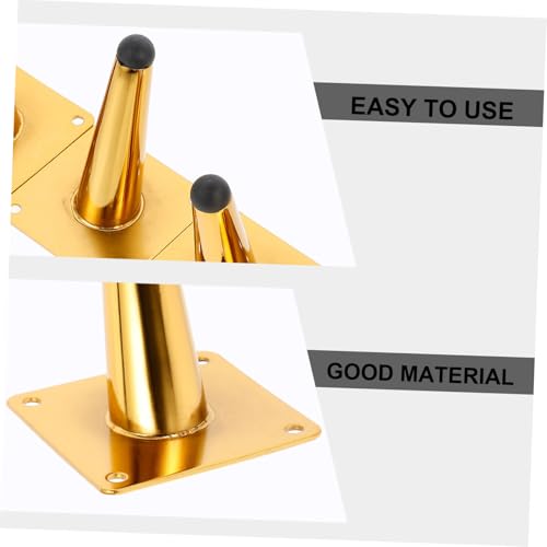 TOBBOMEY 4 Stück Verstellbare Metall Möbelfüße Goldfarbene Sofa und Schrankbeine Robuste Eisenstützen für Wohnzimmermöbel Badezimmerschrank Couchtisch und Tv Möbel von TOBBOMEY
